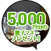最大5,000円分電子マネープレゼントキャンぺーン開催中