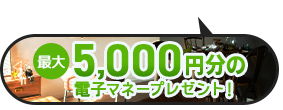 最大5,000円分電子マネープレゼントキャンぺーン開催中