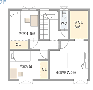 プラン2 2階間取り図