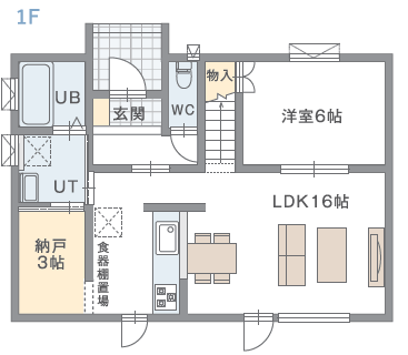 プラン5 1階間取り図