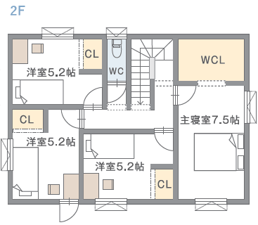 プラン5 2階間取り図