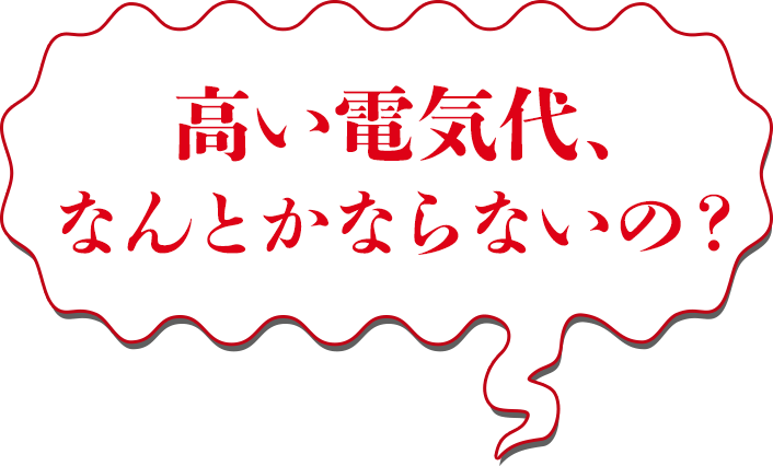 高い電気代、なんとかならないの？