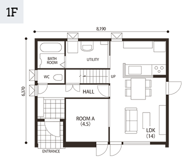 フォルテージデュオ・トレスプラン02の1階間取り図