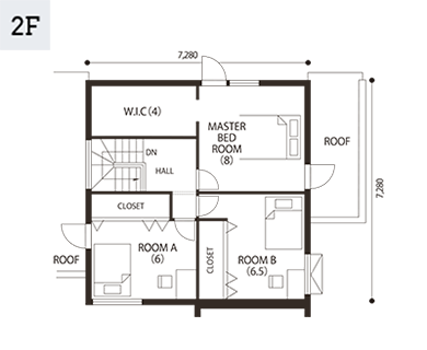 フォルテージデュオ・トレスプラン03の2階間取り図