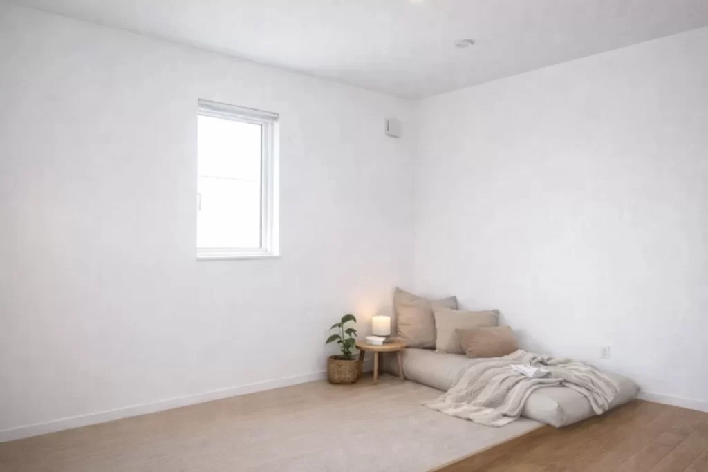 【落ち着いた白、家族がつながるリビング】東光8条8丁目｜モデルハウス-CLARTE(クラルテ)-